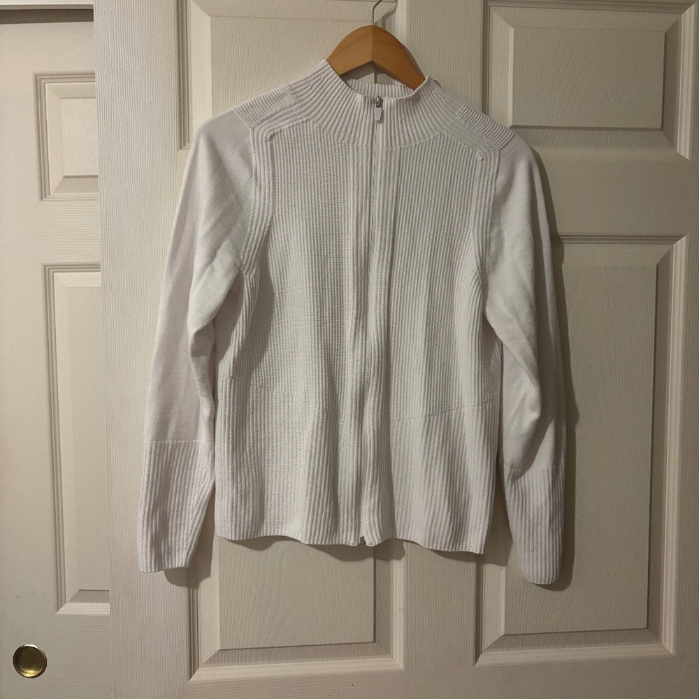 BR Standard zip cardigan